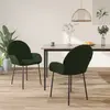 Image de vidaXL Chaises Velours - Vert foncé