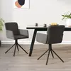 Image de vidaXL Chaises pivotantes à manger - Gris foncé