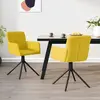 Image de VidaXL - Lot de 2 chaises pivotantes - Velours jaune