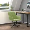 Image de vidaXL Chaise pivotante de bureau Vert clair Velours