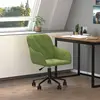 Image de vidaXL Chaise pivotante de bureau Vert clair Velours