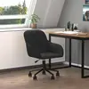 Image de vidaXL Chaise pivotante de bureau Noir Velours