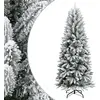 Image de vidaXL Sapin de Noël Articulé - Vert/Blanc 120 cm
