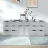 Image de vidaXL Buffets 3 pcs Sonoma gris