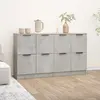 Image de vidaXL Buffets 2 pcs Gris Béton