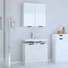 Image de vidaXL Meubles salle de bain - 2 pcs - Blanc