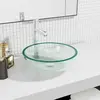 Image de vidaXL Lavabo Verre Trempé 35x12 cm Transparent