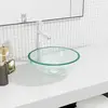 Image de vidaXL Lavabo 30 cm - Transparent Verre Trempé