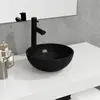 Image de vidaXL Lavabo en verre trempé 300x120 mm - Noir