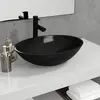 Image de VidaXL Lavabo verre 50x37 cm - Noir