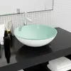 Image de vidaXL Lavabo - Verre trempé blanc 42x14 cm