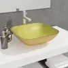 Image de vidaXL Lavabo Verre - Doré