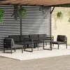 Image de vidaXL Salon de jardin 7 pièces aluminium anthracite
