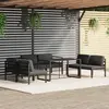Image de vidaXL Salon de jardin 7 pcs - Anthracite