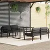Image de vidaXL Salon de jardin en aluminium 5 pcs anthracite