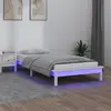 Image de vidaXL Cadre de lit avec LED - Blanc - 100x200 cm