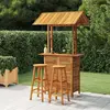 Image de Ensemble de bar de jardin vidaXL 3 pcs - Bois d'acacia solide