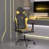 Image de vidaXL Chaise de jeu de massage Noir et doré Similicuir