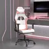 Image de vidaXL Chaise Gaming - Blanc/Rose