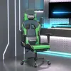 Image de vidaXL Chaise de jeu de massage - Noir/Vert