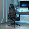 Image de vidaXL Chaise de jeu de massage - Noir et Bleu Similicuir