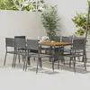 Image de VIDAXL Mobilier à dîner d'extérieur 9 pcs - Gris