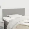 Image de vidaXL Tête de lit 100x5x78/88 cm Gris clair Tissu