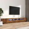 Image de vidaXL Ensemble Meubles TV LED - Chêne fumé