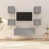Image de vidaXL Ensemble Meuble TV Muraux - Sonoma Gris