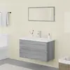 Image de vidaXL Ensemble de meubles de salle de bain sonoma gris
