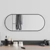 Image de VidaXL Miroir mural ovale - Noir - 60 x 25 cm