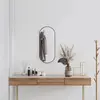 Image de vidaXL Miroir mural Ovale - Noir
