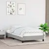 Image de vidaXL Cadre de lit Gris clair 90x200 cm Tissu