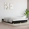 Image de vidaXL Cadre de lit sans matelas noir 140x190 cm tissu