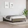 Image de vidaXL Cadre de lit sans matelas 140x190 cm Tissu Taupe