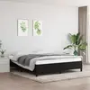 Image de vidaXL Cadre de lit 180x200 cm Tissu noir