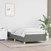 Image de vidaXL Cadre de lit tissu - Gris foncé - 90 x 200 cm