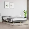 Image de vidaXL Cadre de lit 140 x 200 - Tissu Gris foncé