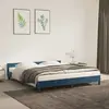 Image de vidaXL Cadre de lit velours - Bleu foncé - 160x200