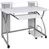 Image de vidaXL Bureau d'ordinateur - Blanc