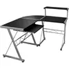 Image de Vidaxl Bureau d'ordinateur d'angle - Noir