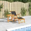 Image de vidaXL Chaise longue avec table - Acacia massi