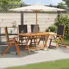 Image de vidaXL Chaises de jardin - Lot de 4 - Acacia et textilène