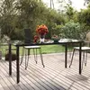 Image de vidaXL Table à dîner de jardin - Acier et verre trempé