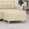 Image de vidaXL Repose-pied Crème - Tissu