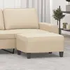 Image de vidaXL Repose-pied en microfibre crème 70x55x41 cm