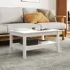 Image de VidaXL Table Basse Blanc 80x50x40 cm Pin Massif