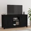 Image de vidaXL Meuble TV Noir - Bois de pin