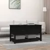 Image de vidaXL Table Basse Noir - Bois de Pin