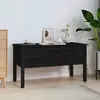 Image de vidaXL Table basse Noir 102x49x55 cm Bois massif de pin